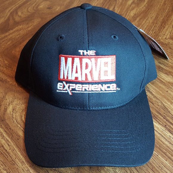 MARVEL LOGO BLACK CAP - Adjustable Size Hat - Picture 7 of 9